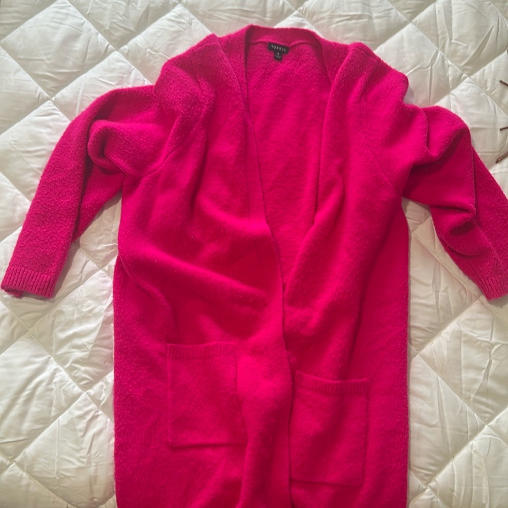 Torrid Hot Pink Cardigan